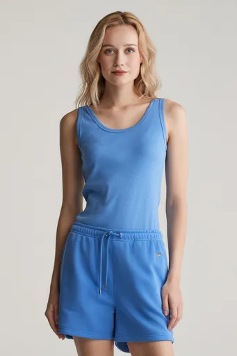 TOP GANT SLIM RIBBED TANK TOP PERFECT BLUE