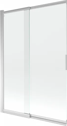 MEXEN Fox 2-křídlá posuvná vanová zástěna 120 x 150, transparent, chrom 891-120-002-01-00