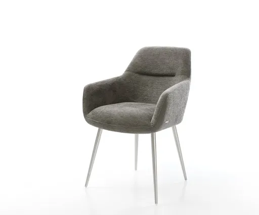 Jídelní židle Pejo-Flex bouclé měkký tmavě béžová 4-nohá zúžená