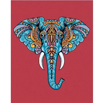 Zuty - Malování podle čísel - MANDALA SLON, 80x100 cm, vypnuté plátno na rám (HRAmmb11889nad)