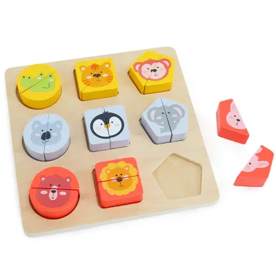 BABU - Dřevěné puzzle Safari pro nejmenší