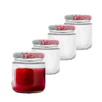  Borcane de conservat Altom cu capac și etichetă 200 ml, 4 buc, 200 ml