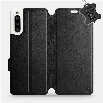 Flip pouzdro na mobil Sony Xperia 10 II - Černé - kožené - Black Leather (5903516241187)