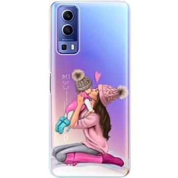 iSaprio Kissing Mom - Brunette and Girl pro Vivo Y72 5G (kmbrugirl-TPU3-vY72-5G)