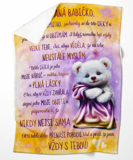 Deka Babičko, jsem s tebou (Podšití beránkem: ANO)