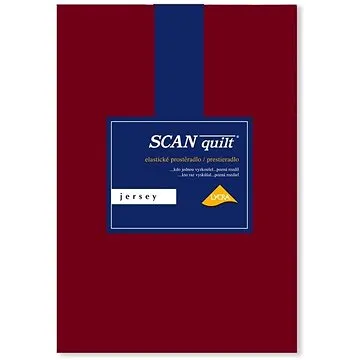 SCANquilt prostěradlo JERSEY LYCRA vínová 90x200 cm (34714)
