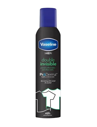 Vaseline Men Double Invisible antiperspirant ve spreji 250 ml