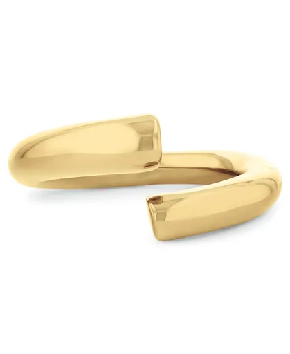 Calvin Klein Pozlacený designový prsten z oceli Spiral 35000767 56 mm