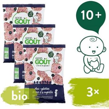 Good Gout BIO Mini rýžové koláčky s borůvkami 3× 40 g (8594200260378)