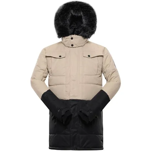 ALPINE PRO EGYP Pánská zimní bunda, béžová, velikost