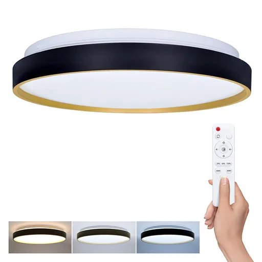 Solight LED osvětlení s dálkovým ovladačem Cala, 48W, 3360lm, 38cm, změna chromatičnosti, stmívatelné WO8013