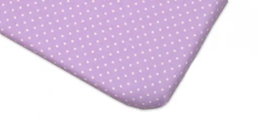 Mamo Tato Bavlněné prostěradlo 60x120cm -  Tečky fialové