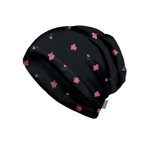 UNUO BASIC Dětská fleecová čepice, černá, velikost