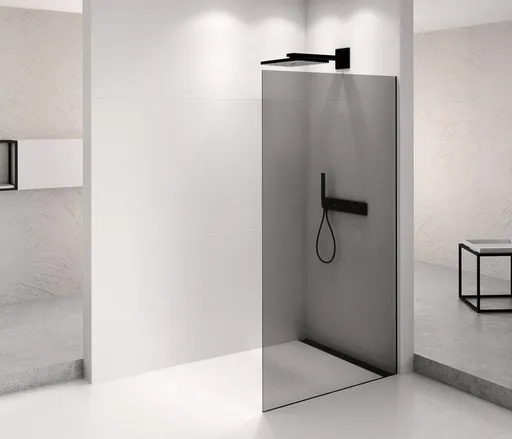 POLYSAN ARCHITEX BLACK MATT sprchová zástěna 1062, kouřové sklo AXB110SC