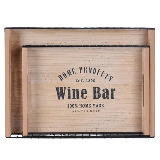 Tác dřevo/kov velký 39,5x30 cm - ORION