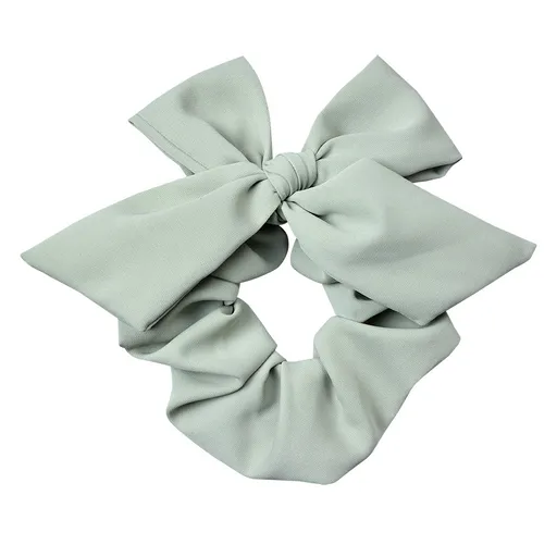 Zelená gumička do vlasů s mašlí Clayre & Eef