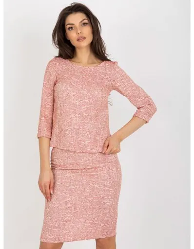 Dámská halenka s 3/4 rukávy SOCIA červeno béžová