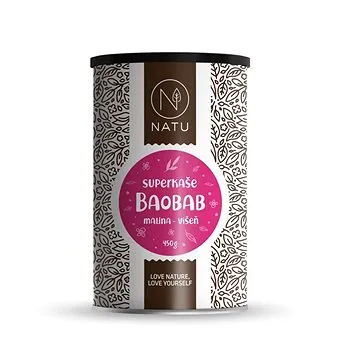NATU Superkaše BAOBAB s malinami a višněmi 450 g (8596299009975)
