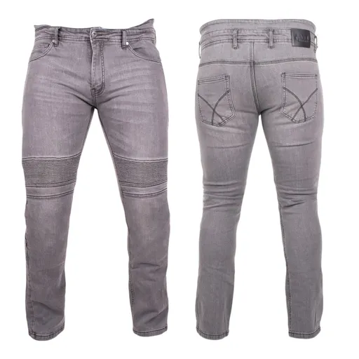 Pánské moto jeansy BOS Micas Gray 34