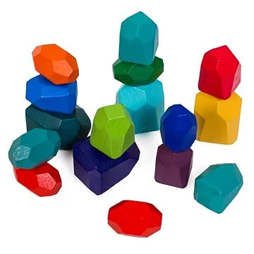 Tulimi Dřevěná barevná věz, Kameny - 16ks (21728201)