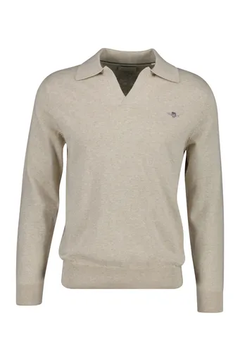 SVETR GANT CLASSIC COTTON POLO OAT MELANGE
