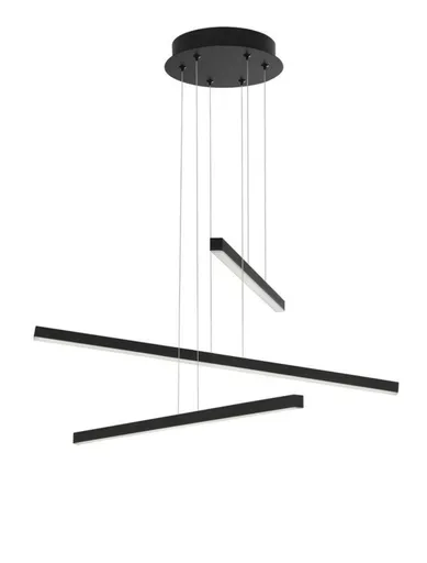 NOVA LUCE závěsné svítidlo LIOR černý hliník a akryl LED 40W 230V 3000K IP20 9010033