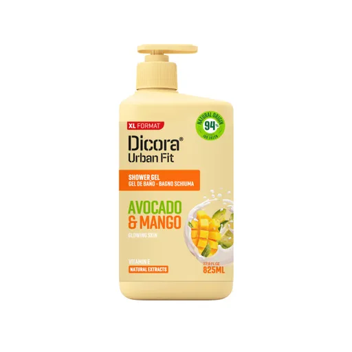Dicora Urban Fit vitamin E Mango & Avocado sprchový gel mango & avokádový olej 825 ml