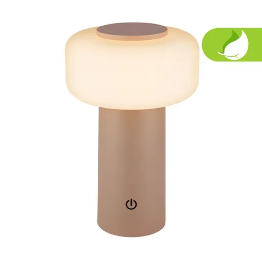 BRILONER Juna stolní lampa - 1,8W, 210lm, nabíjecí, LED, stmívatelné, dotykový vypínač, teplá bílá, béžová 7580011