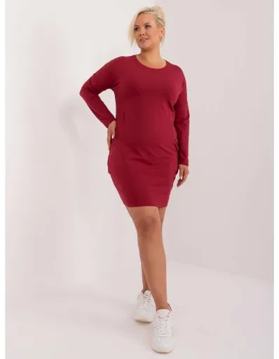 Dámské šaty s nápisy bordó