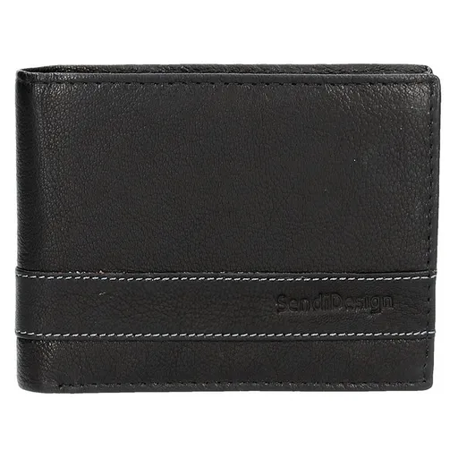 Panská kožená peněženka SendiDesign 48 - černá