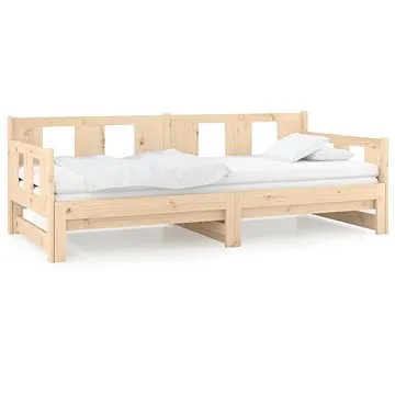 Výsuvná postel masivní borovice 2× (90 × 190) cm, 820292 (820292)
