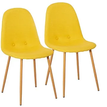 Jídelní židle LISA žlutá, set 2 ks (1501)