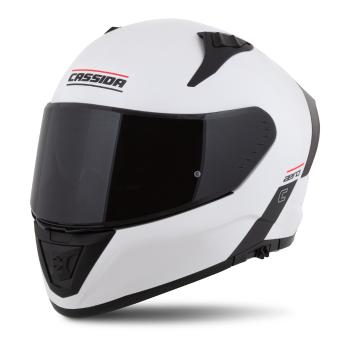 Moto přilba Cassida Aero Solid bílá/černá  S (55-56)