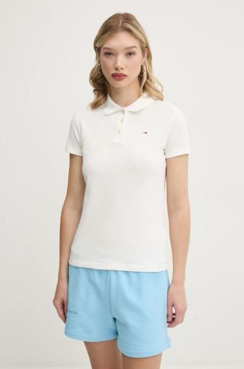 Polo tričko Tommy Jeans béžová barva, DW0DW20160