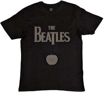 The Beatles Tričko Drop T Logo & Apple Unisex Black 2XL