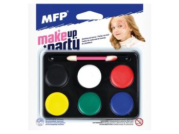 Sada barev na obličej se štětečkem MakeUp Party - 6 ks - MFP Paper