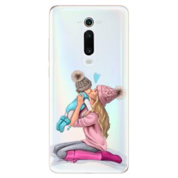 Odolné silikonové pouzdro iSaprio - Kissing Mom - Blond and Boy - Xiaomi Mi 9T Pro