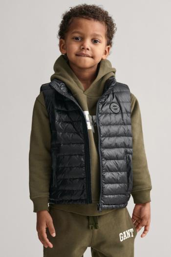 VESTA GANT SHINY LIGHT PADDED DOWN VEST BLACK