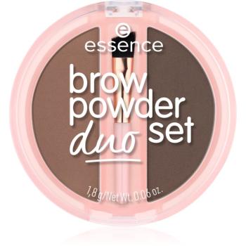 essence Brow Powder Duo set na obočí odstín 02 Medium 1.8 g