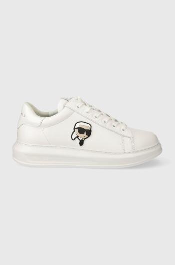 Kožené sneakers boty Karl Lagerfeld KAPRI MENS bílá barva, KL52530N