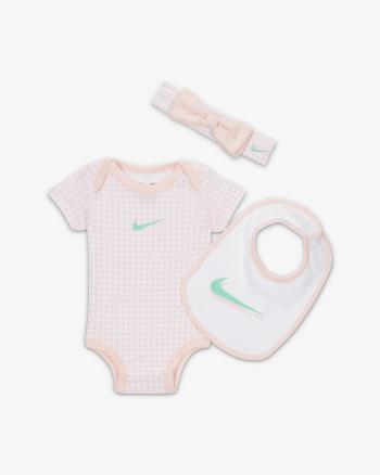 Nike pic-nike headband, bodysuit & bib  3-piece set 6-12m