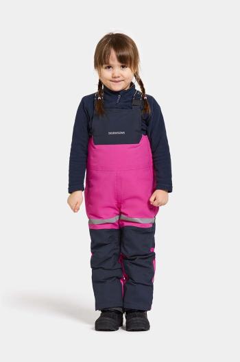 Dětské lyžařské kalhoty Didriksons BJÄRVEN K BIB PANT růžová barva, 505430