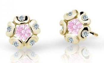 Cutie Jewellery Zlaté dětské náušnice C2178-30-X-1 růžová