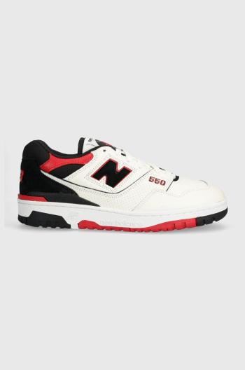 Kožené sneakers boty New Balance BB550STR bílá barva, BB550STR