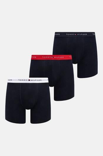 Boxerky Tommy Hilfiger 3-pack pánské, tmavomodrá barva, UM0UM02765