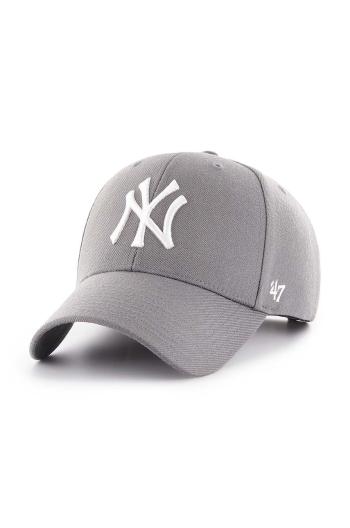 Kšiltovka 47brand MLB New York Yankees šedá barva, s aplikací, B-MVPSP17WBP-DY