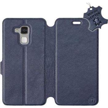 Flip pouzdro na mobil Honor 7 Lite - Modré - kožené -   Blue Leather (5903226519569)