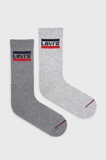 Ponožky Levi's pánské, šedá barva