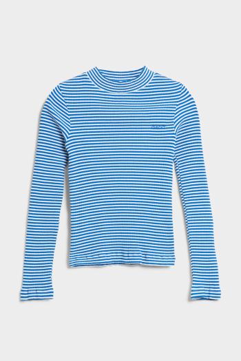 TRIČKO GANT D2. STRIPED RIB POLO TOP LAPIS BLUE