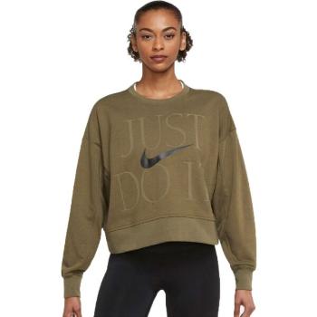 Nike DRI-FIT Dámská tréninková mikina, khaki, velikost